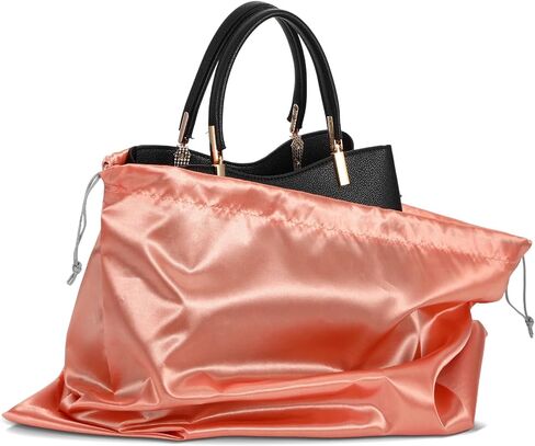 12 Pack Dust Bags for Handbags Travel Storage Purse with Drawstring Silk Dustproof Covers for Purses, Shoes, Boots (Champagne Gold, 19.6 × 15.7 Inches) in Saudi Arabia