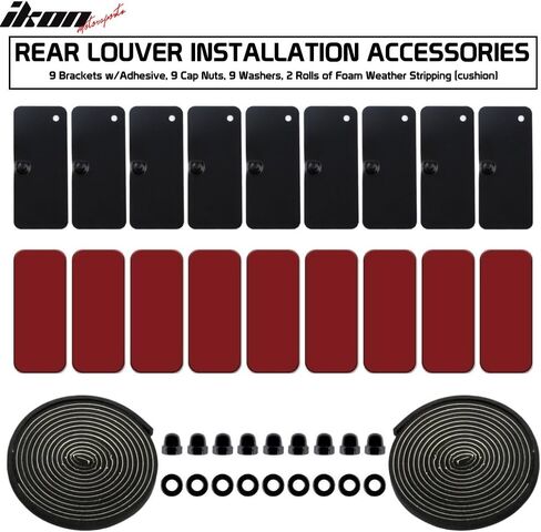 IKON MOTORSPORTS Window Louver Compatible with 2008-2023 Dodge Challenger, Unpainted Black PUR Rear Windshield Louver Sun Shade Cover in Saudi Arabia