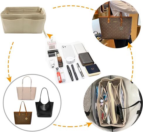 إدراج منظم المحفظة لحقائب اليد ، وإدراج منظم حقيبة حمل ، وحقيبة في حقيبة متوافقة مع Longchamp ، لا مثيل لها ، وسرعة وأكثر (أسود ، متوسطة) in Kuwait