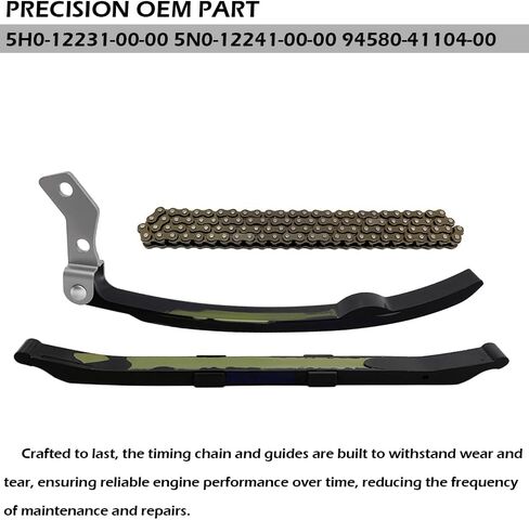 Cam Timing Chain & Guide for Moto 4 TTR230 TW200 Bear Tracker 250 Timberwolf 250 XT225 XT200 XT125 OEM#5H0-12231-00-00 5N0-12241-00-00 in Saudi Arabia