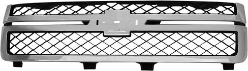 Garage-Pro Front Grille Assembly for 2011-2014 Chevrolet Silverado 2500 HD, Silverado 3500 HD, Chrome Shell with Painted Black Insert, Truck Grill - GM1200639C in Saudi Arabia