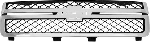Garage-Pro Front Grille Assembly for 2011-2014 Chevrolet Silverado 2500 HD, Silverado 3500 HD, Chrome Shell with Painted Black Insert, Truck Grill - GM1200639C in Saudi Arabia