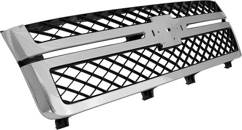 Garage-Pro Front Grille Assembly for 2011-2014 Chevrolet Silverado 2500 HD, Silverado 3500 HD, Chrome Shell with Painted Black Insert, Truck Grill - GM1200639C in Saudi Arabia