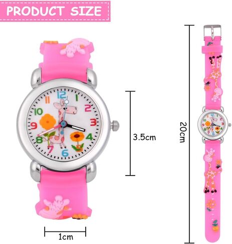 Kids Watch, 3D Cartoon Toddler Watches, Analog Quartz Watches for Girls Boys with Comfortable Silicone Band Best Toys Gifts for Girls Boys Age 3-12 in Kuwait