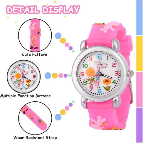 Kids Watch, 3D Cartoon Toddler Watches, Analog Quartz Watches for Girls Boys with Comfortable Silicone Band Best Toys Gifts for Girls Boys Age 3-12 in Kuwait