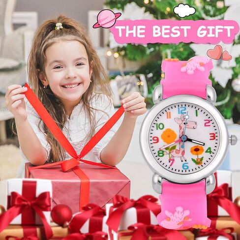 Kids Watch, 3D Cartoon Toddler Watches, Analog Quartz Watches for Girls Boys with Comfortable Silicone Band Best Toys Gifts for Girls Boys Age 3-12 in Kuwait