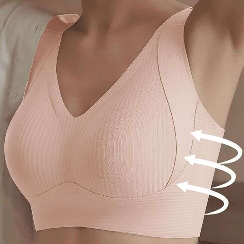 3 Pcs Seamless Bras for Women Full Support Push Up Ribbed Wireless Bra Solid Plus Size Everyday Bras 2025 in Saudi Arabia
