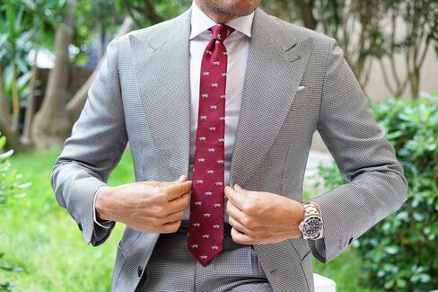 OTAA The Navy Blue Anchor Tie | Formal Neckties for Men | Groomsmen Wedding Ties | Designed by the Brothers at in Saudi Arabia