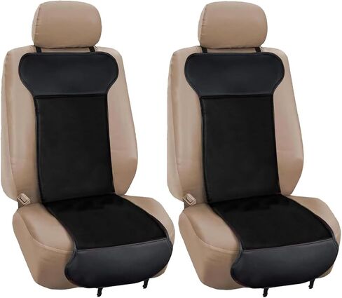 ZONETECH Car Travel Seat Cover Cushion 2-Pack Premium Quality Classic Black Comfortable Seat Cushion in Kuwait