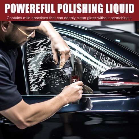 3pcs Bianca Glass Polishing Liquid D1 with Sponges,Car Glass Polishing Compound Windshield Cleaner Glas Oil Film Remover,Anti-Fog Hydrophobic Coating Spray, Oil Film,Wiper Marks and Scratches in Saudi Arabia