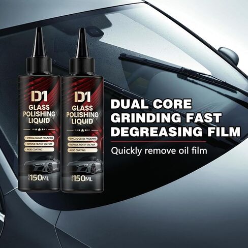 3pcs D1 سائل تلميع الزجاج ، وسائل تصليح زجاجية للسيارة D1 ، مزيل فيلم زيت الزجاج الأمامي ، رذاذ طلاء مسعور مضاد للخدش ، خدوش ، علامات ممسحة وأفلام الزيت مع الإسفنج مع الإسفنج in Saudi Arabia