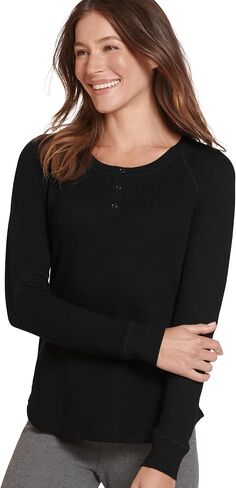 Jockey Women's Loungewear Long Sleeve Waffle Henley in Saudi Arabia