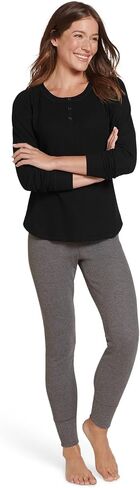 Jockey Women's Loungewear Long Sleeve Waffle Henley in Saudi Arabia