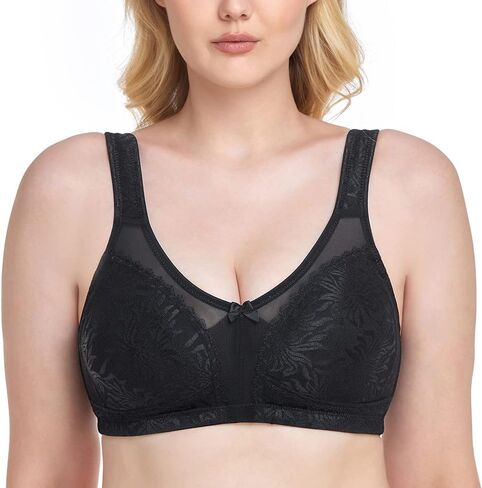 TELIMUSSTO Women's Full Cup Minimizer Bra Wide Straps Non Wired Non Padded Plus Size Comfort Everyday Bra in Saudi Arabia