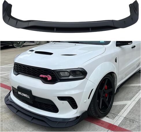 WildWell Front Bumper Lip for 2021-2025 Dodge Durango SRT Hellcat Only, Durango Front Lip Air Dam Chin Spoiler Protector Splitter Glossy Black in Saudi Arabia