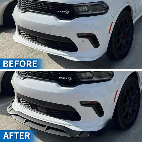 WildWell Front Bumper Lip for 2021-2025 Dodge Durango SRT Hellcat Only, Durango Front Lip Air Dam Chin Spoiler Protector Splitter Glossy Black in Saudi Arabia