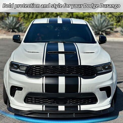 WildWell Front Bumper Lip for 2021-2025 Dodge Durango SRT Hellcat Only, Durango Front Lip Air Dam Chin Spoiler Protector Splitter Glossy Black in Saudi Arabia