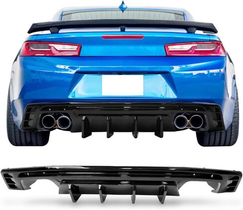 Ikon Motorsports الناشر الخلفي المصدفة الوفير متوافق مع 2016-2024 شيفروليه كامارو (باستثناء نموذج ZL1) ، أسود لامع PP Ikon النمط in Saudi Arabia