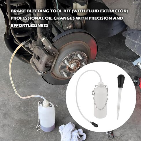 Brake Bleeder Kit with 1L Brake Bleeder Bottle & 30ml Fluid Extractor,One Person Brakes Fluid Bleeders Kit for Quick Brakes Fluids Replacement,Universal Break Bleeders Kits in Saudi Arabia