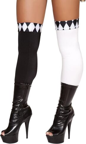ST4673 - Wicked Jester Stockings One Size / Black/White in Saudi Arabia
