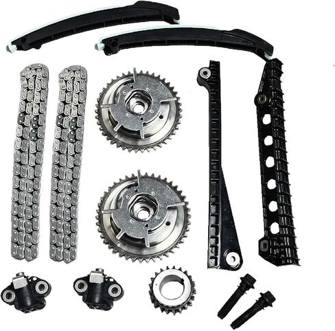 لـ 5.4L Triton 3V لـ Ford F150 لـ Lincoln Timing Chain Kit + Cam Phasers + VVT Valves 3R2Z6A257DA ، 8L3Z-6M280-B in Kuwait