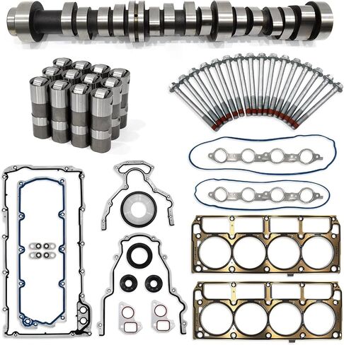 4.3L AFM Camshaft Kit Fit for 2014-2017 Chevrolet Silverado 1500, GMC Sierra 1500 4.3L LV3 Engine, Includes Lifters, Head Gasket Set, Bolts, Replace OE: HGS4243 12633773 in Saudi Arabia