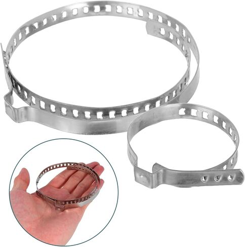 Luxshiny 2pcs Auto Joint Boot Clamps Stainless Steel Universal Adjustable Drive Shaft Boots Band Crimp Clamps For Cars Atv Utv Vehicles in Saudi Arabia