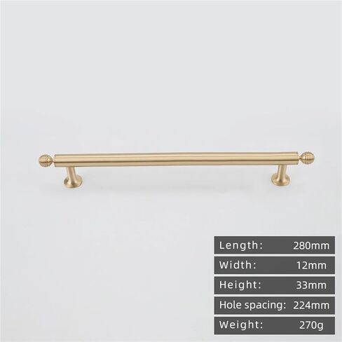 Solid Brass Pull Handle Kitchen Cabinet Drawer Gold Stripe Ball 1Pcs(6677.28-Antique) in Saudi Arabia