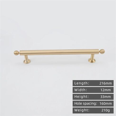 Solid Brass Pull Handle Kitchen Cabinet Drawer Gold Stripe Ball 1Pcs(6677.28-Antique) in Saudi Arabia