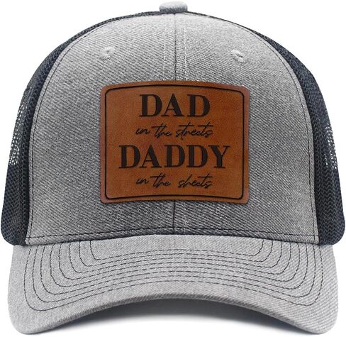 Daddy to Be Dad in The Street Daddy in The Sheets Hat Daddy Leather Patch Baseball Cap Gifts for Him Father's Day Birthday in Kuwait