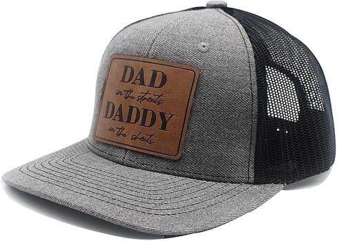 Daddy to Be Dad in The Street Daddy in The Sheets Hat Daddy Leather Patch Baseball Cap Gifts for Him Father's Day Birthday in Kuwait