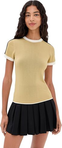 State & Lake Women's Ringer Track Tee in Kuwait