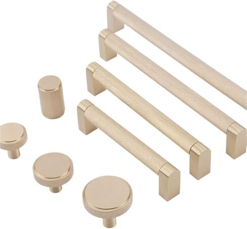 Solid Brass Knurling Handle Kitchen Cabinet Pull Drawer Copper 1Pcs(2180-30) in Saudi Arabia