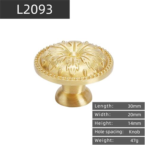 Brass Handle Single Hole Solid Cabinet Door Gold Style Drawer Kitchen Shoe Wardrobe 1Pcs in Saudi Arabia