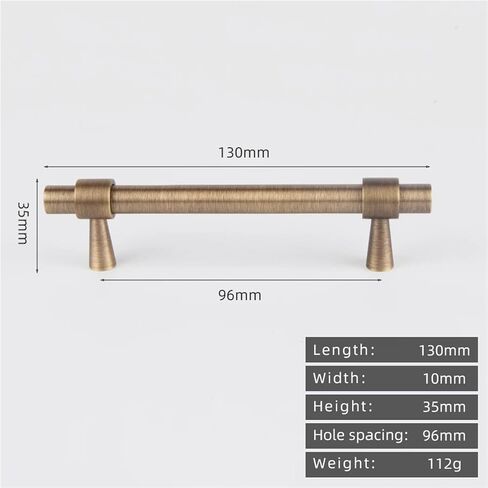 Brushed Antique Brass Bronze 500mm Pull Cabinet T Bar Drawer Handle 1Pcs(8873-192-Antique) in Saudi Arabia