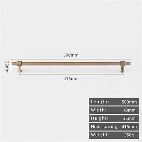 Brushed Antique Brass Bronze 500mm Pull Cabinet T Bar Drawer Handle 1Pcs(8873-192-Antique) in Saudi Arabia