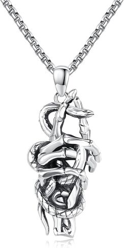 Bat Cross Coffin Necklace 925 Sterling Silver Gothic Black Coffin Shape Pendant Bat Jewelry Halloween Gifts for Women in Saudi Arabia
