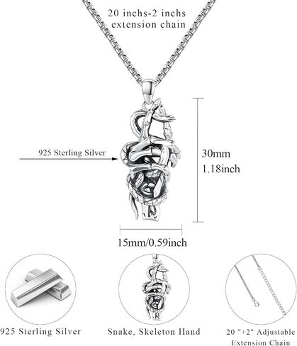 Bat Cross Coffin Necklace 925 Sterling Silver Gothic Black Coffin Shape Pendant Bat Jewelry Halloween Gifts for Women in Saudi Arabia