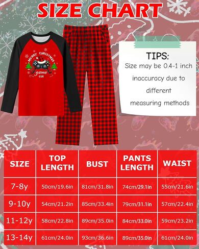 Fiodrimy Boys Pajamas Big Boys Pjs مجموعة طويلة الأكمام والسراويل الممرات 2 قطعة الأولاد صالة ملابس النوم حجم 8-14 in Kuwait