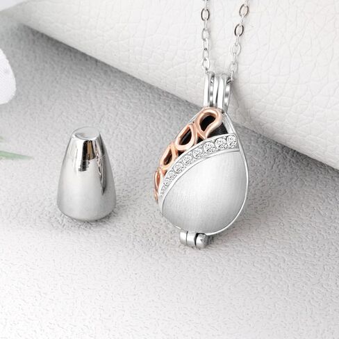 XIUDA 925 Sterling Silver Urn Necklace for Ashes Memorial Locket Pendant Necklace for Ashes Cremation Jewelry in Saudi Arabia