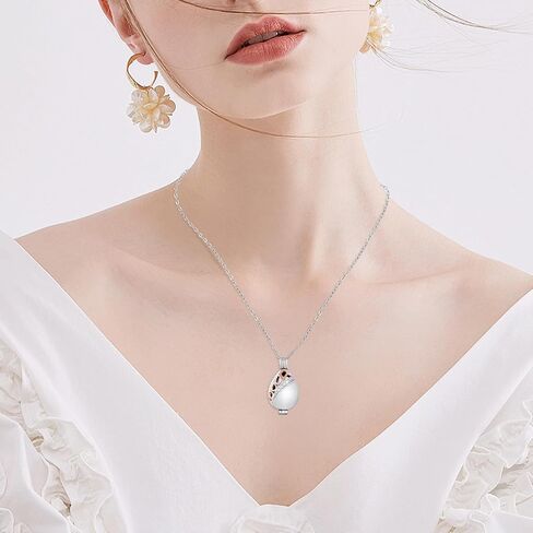 XIUDA 925 Sterling Silver Urn Necklace for Ashes Memorial Locket Pendant Necklace for Ashes Cremation Jewelry in Saudi Arabia