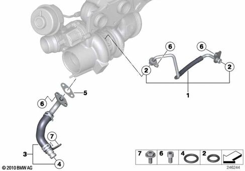 10PCS FKM Viton OR.01.10004 Turbocharging Pipeline O-Ring 11427615472 for BMW N20 N26 B57 in Saudi Arabia