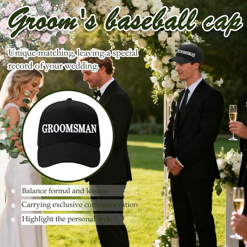 Groomsman Wedding Hats, for Wedding Parties, Fun Hats to Identify The Best Man in Saudi Arabia