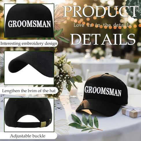 Groomsman Wedding Hats, for Wedding Parties, Fun Hats to Identify The Best Man in Saudi Arabia