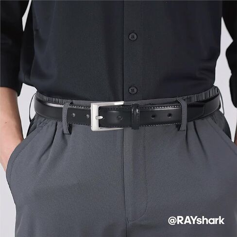 Mens Belts Leather 1 1/8" Single Prong Buckle for Suits,Jeans,Uniforms - Gift for Men in Saudi Arabia