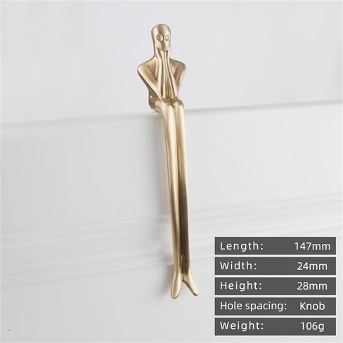Solid Brass Handle Wardrobe Chrome Kitchen Cabinet Drawer Gold 1Pcs(Polished Brass) in Saudi Arabia