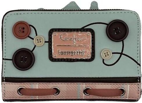 Loungefly Coraline Garden Party Zip-Around Wallet – Officially Licensed, Faux Leather, Embroidered Details, Multiple Card Slots in Saudi Arabia