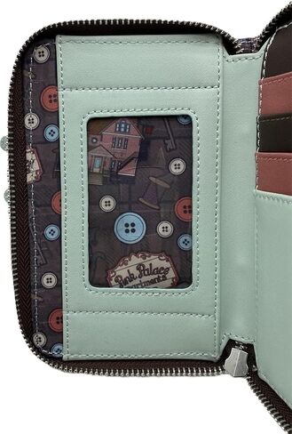 Loungefly Coraline Garden Party Zip-Around Wallet – Officially Licensed, Faux Leather, Embroidered Details, Multiple Card Slots in Saudi Arabia