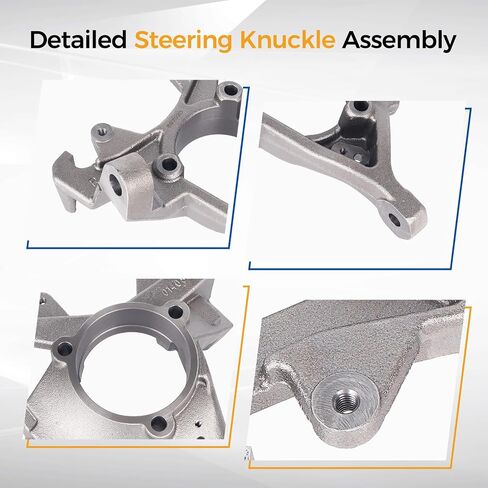 Parod 697923 Front Right Detering Knuckle Kit Fit for 1990-01 Jeep Cherokee ، 1990-92 Comanche ، 1993-1998 Grand Cherokee ، 1993 Grand Wagoneer ، 1997-06 TJ ، 1990 Wagoneer ، 1990-06 Wrangler ، in Saudi Arabia