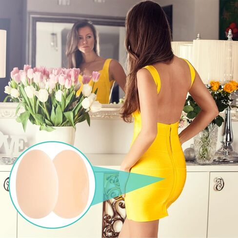 Healifty Buttocks Pads Girls Underwear Adhesive Fake Silicone Padding Enhancers Inserts Hip Side Butt Pads for Women 1 Pair 8.85X6.49X1.57 In Chocolate in Saudi Arabia